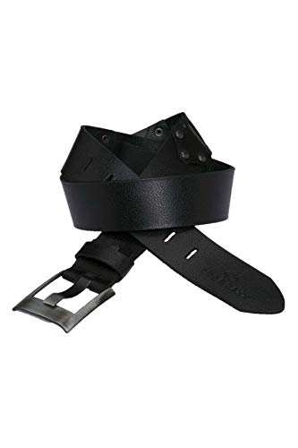Cipo & Baxx Herren Ledergürtel Echt Leder Belt Gürtel Leather C-2163 Schwarz 100cm von Cipo & Baxx