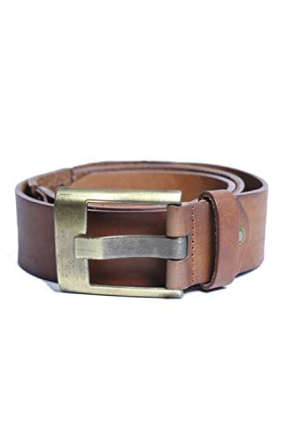 Cipo & Baxx Herren Ledergürtel Echt Leder Belt Gürtel Leather C-2163 Tobaccobraun 85cm von Cipo & Baxx