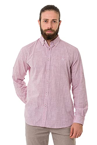 Cipo & Baxx Herren Leinen Hemd Langarm Freizeithemd CH199 Burgundy XXL Cipo & Baxx Herren Leinen Hemd Langarm Freizeithemd CH199 Burgundy XXL von Cipo & Baxx