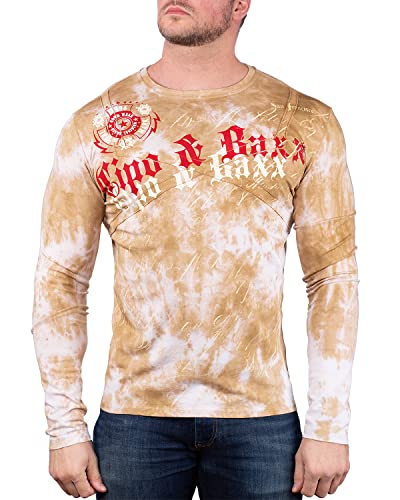 Cipo & Baxx Herren Longsleeve CL489 Gelb L von Cipo & Baxx