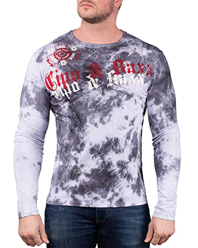 Cipo & Baxx Herren Longsleeve CL489 Grau S von Cipo & Baxx