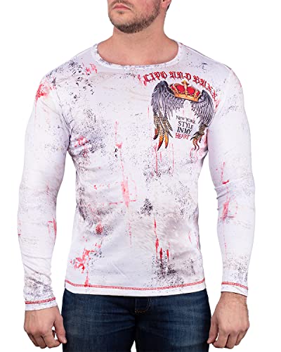 Cipo & Baxx Herren Longsleeve CL497 Weiß XL von Cipo & Baxx