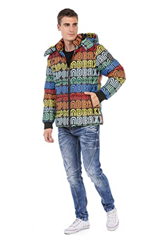 Cipo & Baxx Herren Outdoorjacke Jacke Winterjacke Steppjacke Kapuzenjacke CM186 Schwarz XL von Cipo & Baxx