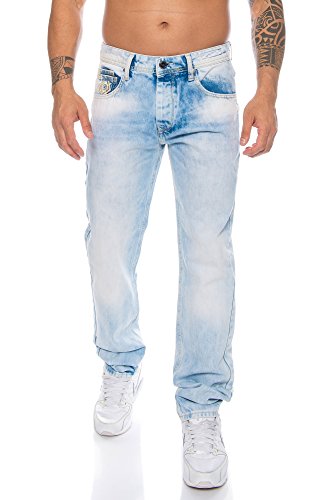Cipo & Baxx Herren Regular Fit Jeans Hose mit Nähten von Cipo & Baxx