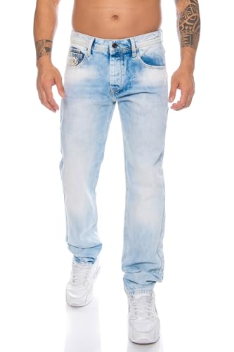 Cipo & Baxx Herren Regular Fit Jeans Hose mit Nähten von Cipo & Baxx