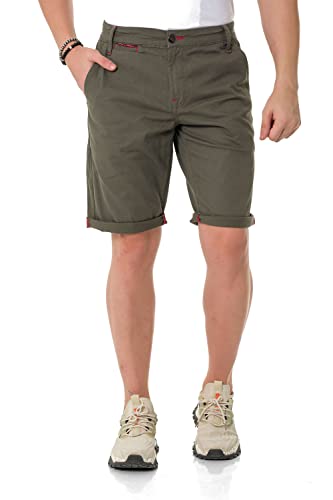 Cipo & Baxx Herren Shorts Chino Bermuda Kurzehose CK272 Khaki W31 von Cipo & Baxx