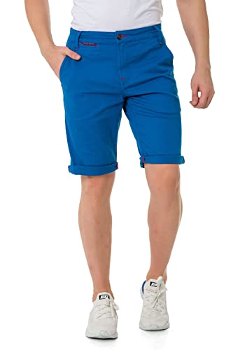 Cipo & Baxx Herren Shorts Chino Bermuda Kurzehose CK272 Saxeblau W34 von Cipo & Baxx