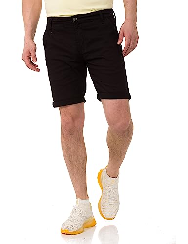 Cipo & Baxx Herren Shorts Chino Bermuda Kurzehose CK272 Schwarz W30 von Cipo & Baxx