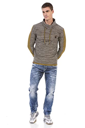 Cipo & Baxx Herren Hoodie Sweatshirt CL460 Anthrazit – Stylischer Pullover im Casual Streetwear Look mit Kapuze & Kängurutasche – Bequemes Oberteil für Alltag & Freizeit - CL460 Anthrazit S von Cipo & Baxx