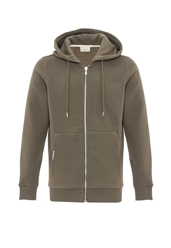 Cipo & Baxx Herren Sweatjacke Sweatshirt Basic Kapuzenpullover Reißverschluss Sweat CL556 Khaki L von Cipo & Baxx