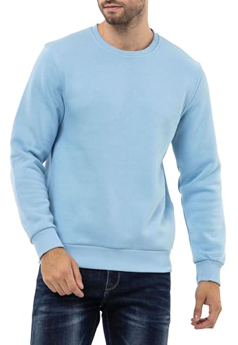 Cipo & Baxx Herren Sweatshirt CL558 Blau – Stylischer Pullover im Modernen Streetwear Look mit Rundhals & Print – Bequemer Sweater für Alltag, Freizeit & Party - CL558 Blau S von Cipo & Baxx