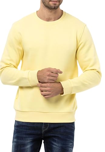 Cipo & Baxx Herren Sweatshirt Rundhalsausschnitt Basic Pullover Hoodie Sweater CL558 Gelb L von Cipo & Baxx