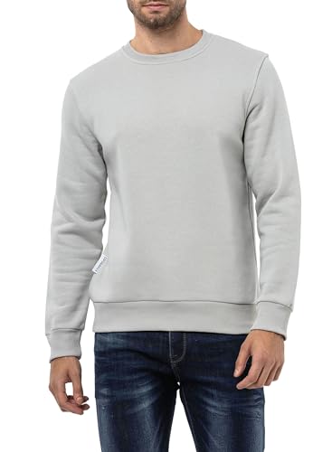 Cipo & Baxx Herren Sweatshirt Rundhalsausschnitt Basic Pullover Hoodie Sweater CL558 Grau XXL von Cipo & Baxx