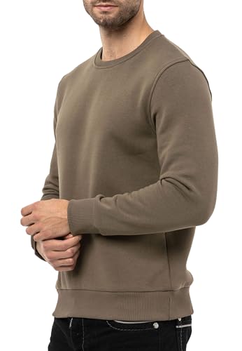 Cipo & Baxx Herren Sweatshirt Rundhalsausschnitt Basic Pullover Hoodie Sweater CL558 Khaki M von Cipo & Baxx