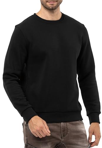 Cipo & Baxx Herren Sweatshirt Rundhalsausschnitt Basic Pullover Hoodie Sweater CL558 Schwarz S von Cipo & Baxx