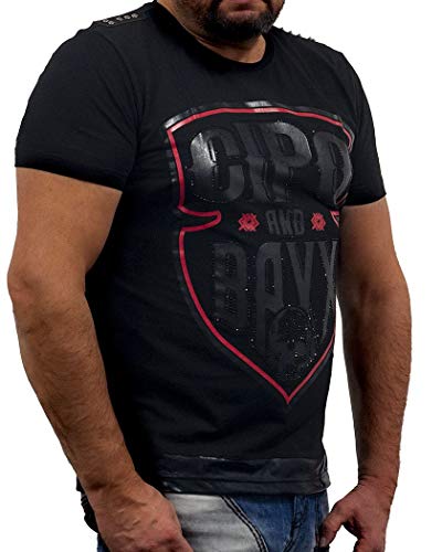 Cipo & Baxx Herren T-Shirt Ausgefallen Logomotiv Rundhals Kurzarm Freizeit Shirt CT539 Schwarz S Cipo & Baxx Herren T-Shirt Ausgefallen Logomotiv Rundhals Kurzarm Freizeit Shirt CT539 Schwarz S von Cipo & Baxx