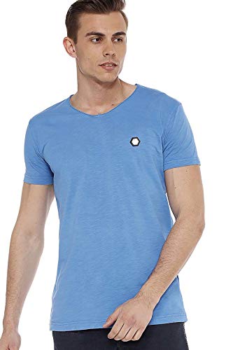 Cipo & Baxx Herren T-Shirt Basic Kurzarm CT522 Blau M von Cipo & Baxx