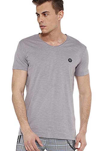 Cipo & Baxx Herren T-Shirt Basic Kurzarm CT522 Graumelange M von Cipo & Baxx