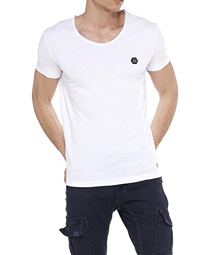 Cipo & Baxx Herren T-Shirt Basic Kurzarm CT522 Weiß L von Cipo & Baxx