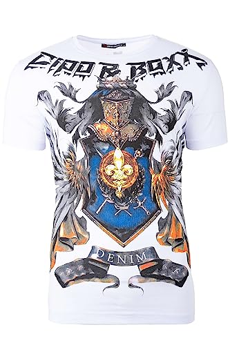 Cipo & Baxx Herren T-Shirt CT743 Weiß L von Cipo & Baxx