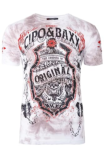 Cipo & Baxx Herren T-Shirt CT772 Weiß L von Cipo & Baxx