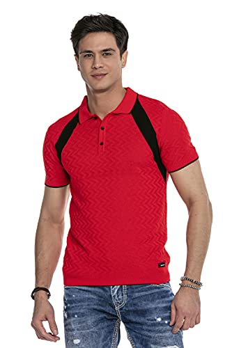Cipo & Baxx Herren T-Shirt Freizeit Sommer T-Shirt CT652 RED M von Cipo & Baxx
