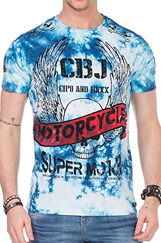 Cipo & Baxx Herren T-Shirt Motorcycle Prints Logo Bikershirt Allover-Druck CT458 Blau M Cipo & Baxx Herren T-Shirt Motorcycle Prints Logo Bikershirt Allover-Druck CT458 Blau M von Cipo & Baxx