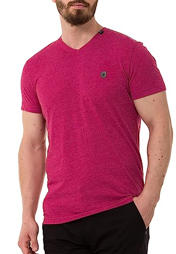 Cipo & Baxx Herren T-Shirt V-Neck Shirt Kurzarm Basic Baumwolle V-Ausschnitt CT773 Burgundy M von Cipo & Baxx
