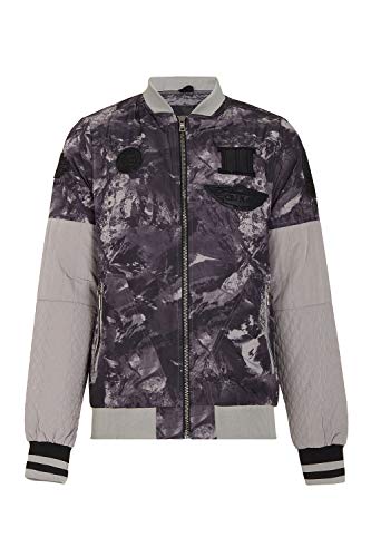 Cipo & Baxx Herren Übergangsjacke Camouflage Leichte Jacke Jungen College Blouson Jacke Freizeit Jacke Grau Gr.L von Cipo & Baxx