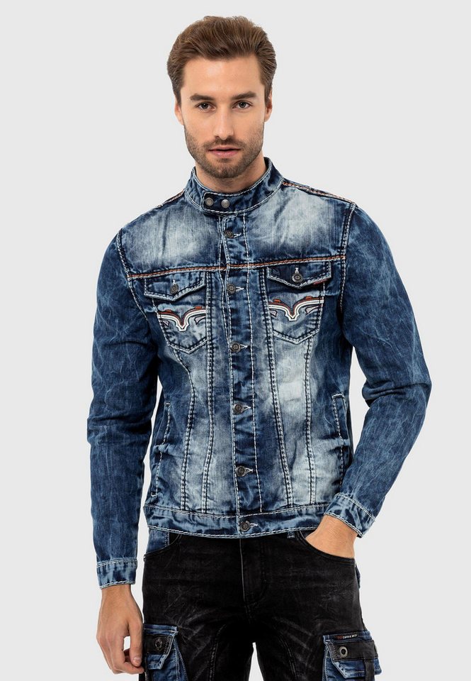 Cipo & Baxx Jeansjacke Jacke im trendigen Design von Cipo & Baxx