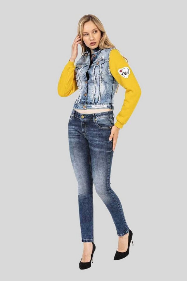 Cipo & Baxx Jeansjacke Jacken mit Sweat-Ärmeln von Cipo & Baxx