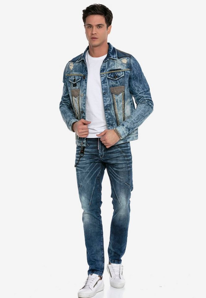 Cipo & Baxx Jeansjacke mit stylischen Nietenbesatz von Cipo & Baxx