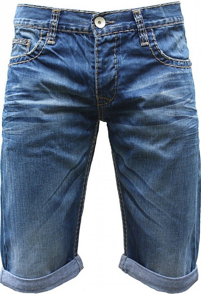 Cipo & Baxx Jeansshorts C-0088 Capri mit dicken Kontrastnähten von Cipo & Baxx