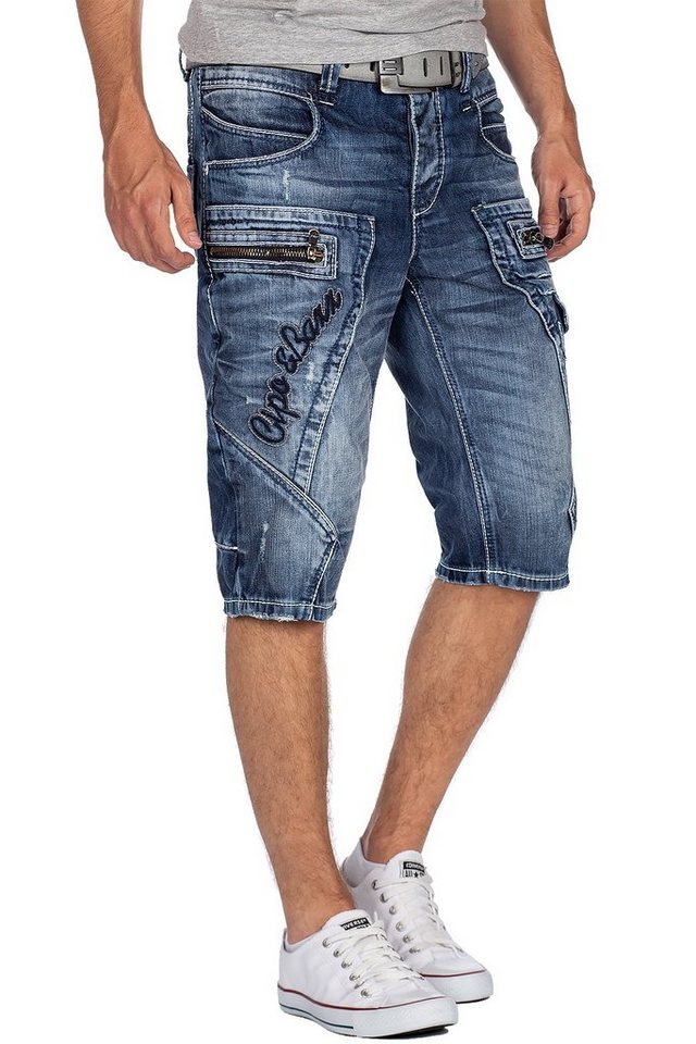 Cipo & Baxx Shorts Herren regular fit Kurze Hose Stonewashed BA-CK101 Stonewashed von Cipo & Baxx