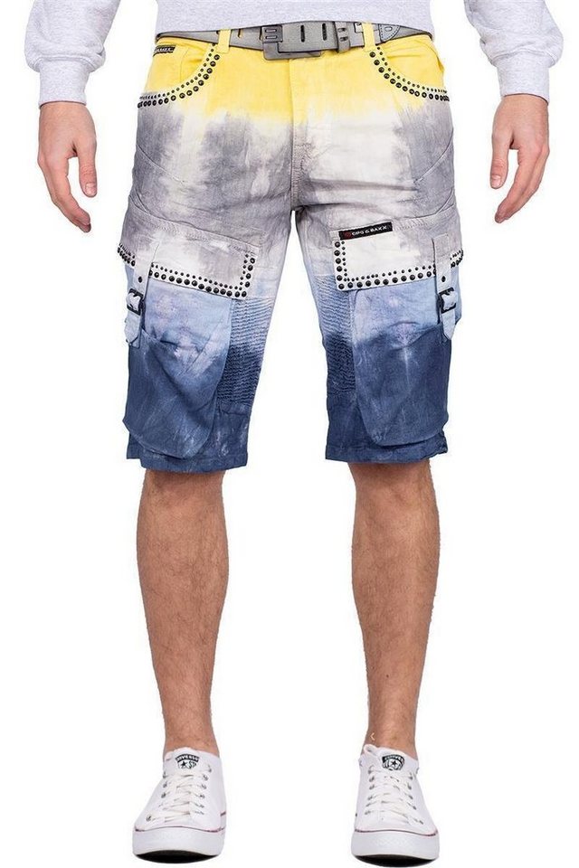 Cipo & Baxx Jeansshorts Kurze Hose BA-CK211 (1-tlg) Nieten im Cargo Style von Cipo & Baxx