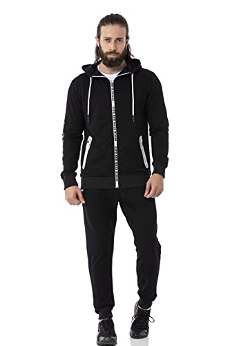 Cipo & Baxx Jogginganzug Sportanzug Sweat Pants Sweatjacke CLR151 Schwarz S von Cipo & Baxx