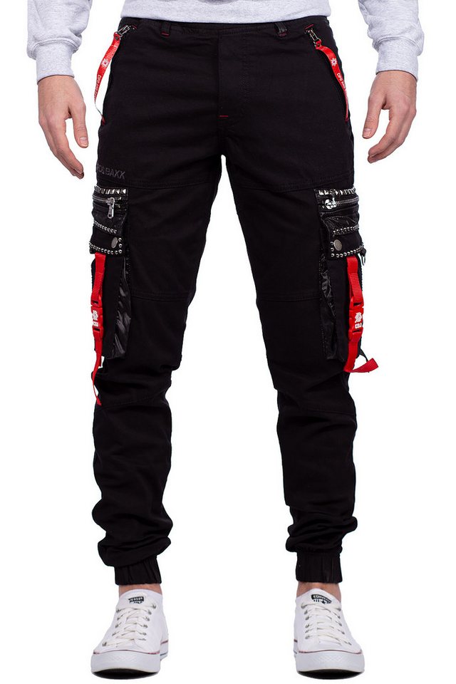 Cipo & Baxx Jogginghose Herren Hose BA-CR132 mit Strasssteinen modernen Design von Cipo & Baxx