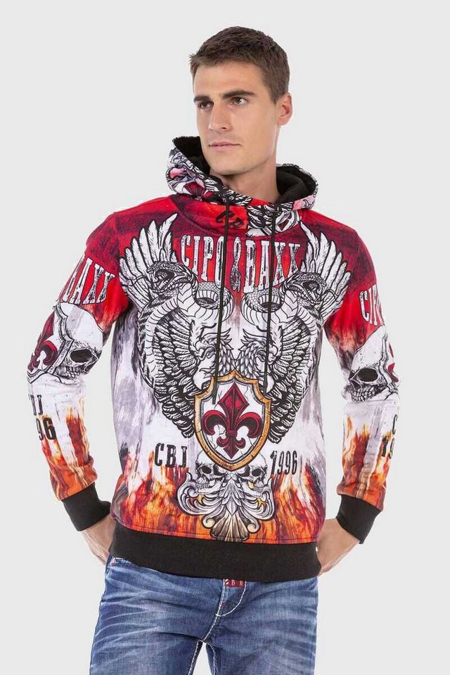 Cipo & Baxx Kapuzenpullover Sweatshirts (1-tlg) mit coolem Print von Cipo & Baxx