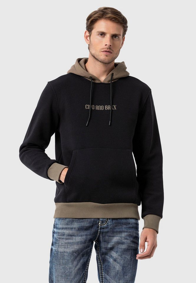 Cipo & Baxx Kapuzenpullover Sweatshirts (1-tlg) im Kontrast-Look von Cipo & Baxx