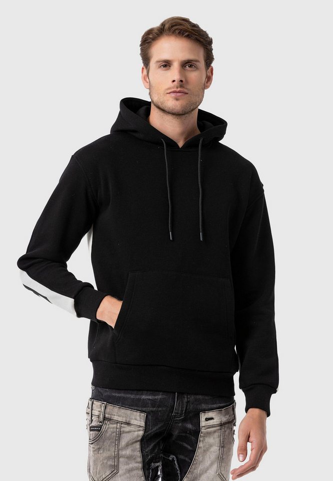 Cipo & Baxx Kapuzenpullover Sweatshirts (1-tlg) mit Statement Ärmel-Print von Cipo & Baxx