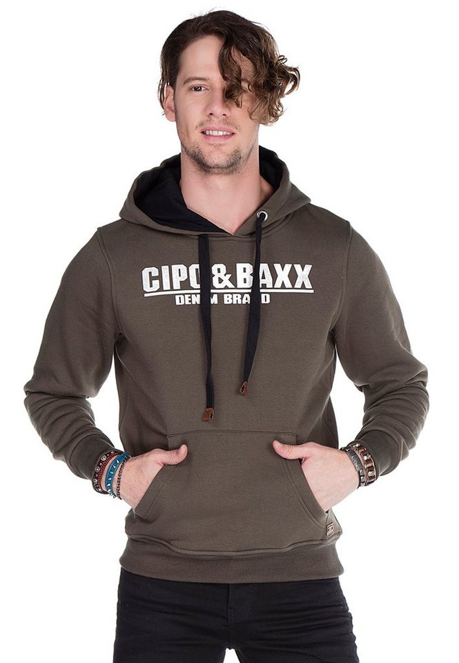 Cipo & Baxx Kapuzensweatshirt mit Markenlogo von Cipo & Baxx