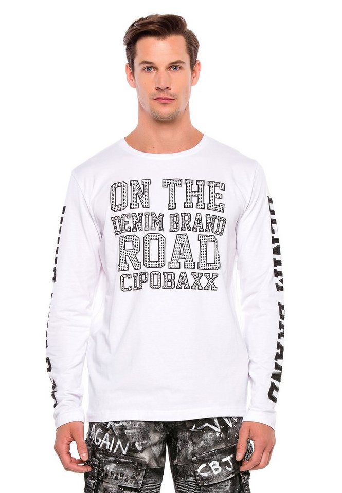 Cipo & Baxx Langarmshirt mit coolem Print von Cipo & Baxx