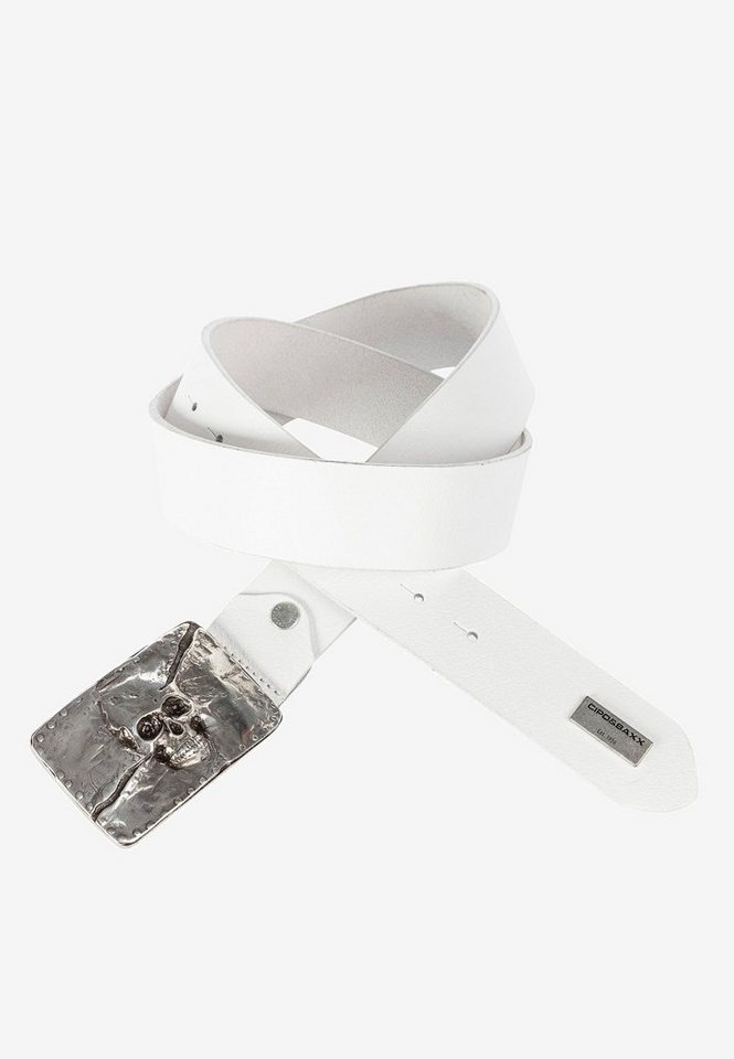 Cipo & Baxx Ledergürtel mit stylischem Totenkopfmotiv von Cipo & Baxx