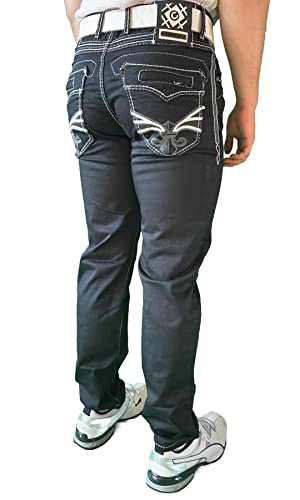 Cipo & Baxx Mexicali Herren Jeans Denim Dicke Nähte CD585 (W32/L34) von Cipo & Baxx