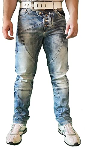 Cipo & Baxx Pacha Herren Jeans Denim Blau Straight Cut CD346 (W36/L34) von Cipo & Baxx