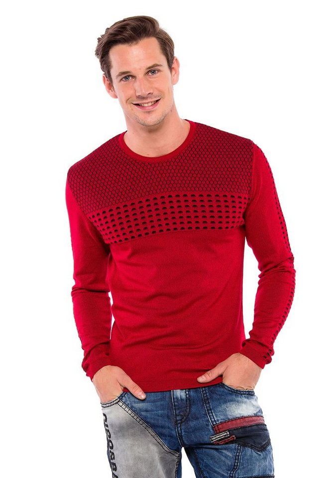 Cipo & Baxx Strickpullover mit klassischem Schnitt von Cipo & Baxx