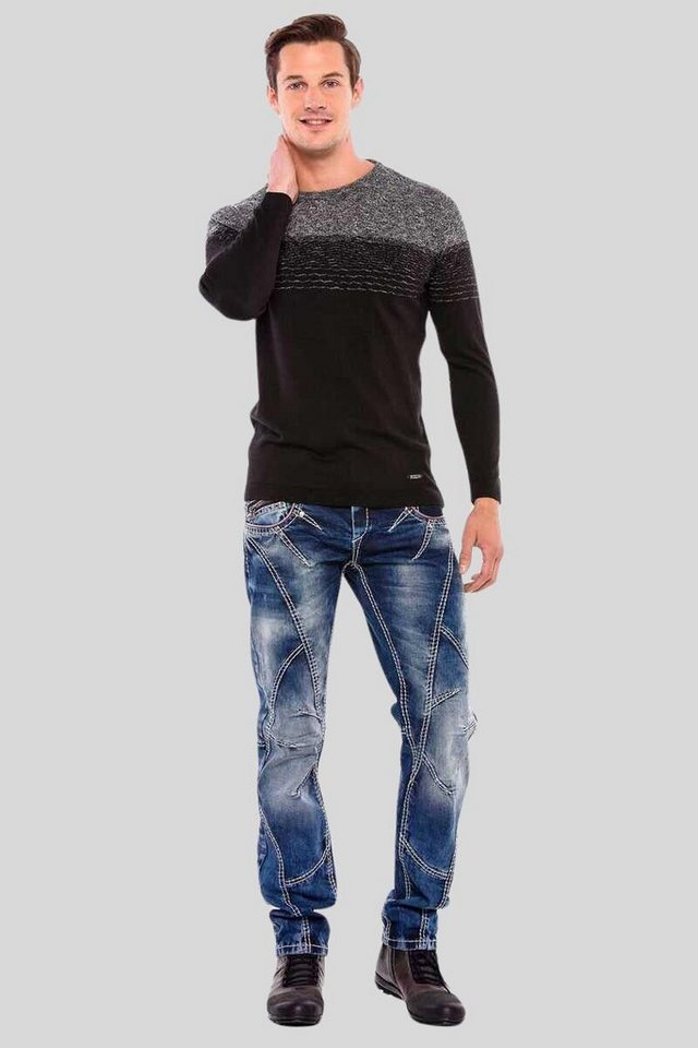 Cipo & Baxx Rundhalspullover Pullover (1-tlg) mit Farbverlauf von Cipo & Baxx