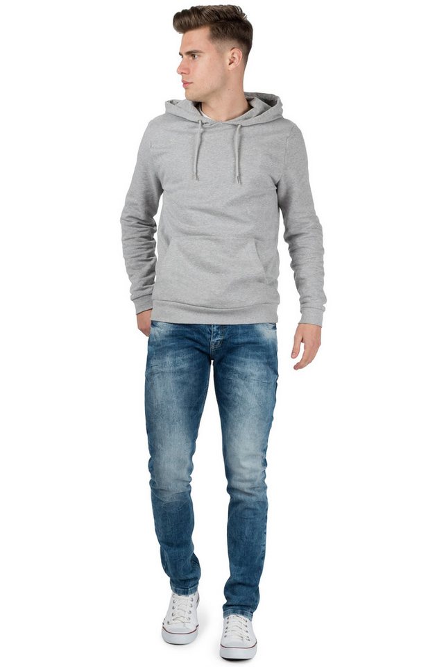 Cipo & Baxx Slim-fit-Jeans Herren Slim Fit Hose Stonewashed BA-CD533 Blue Kontrastnaht und verzierte Gesäßtaschen von Cipo & Baxx