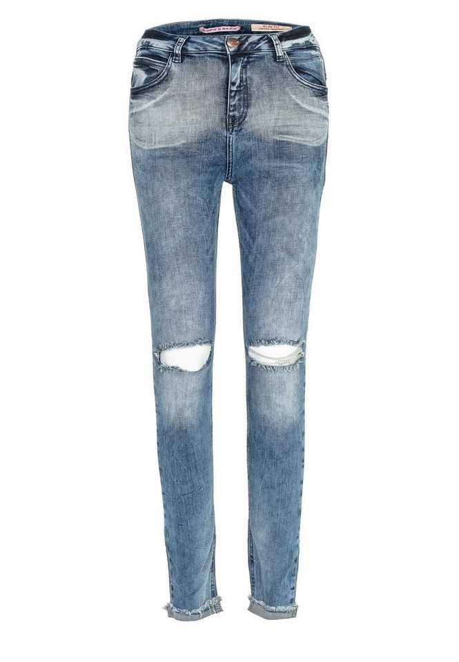Cipo & Baxx Slim-fit-Jeans mit coolen Cut-Outs in Hight Waist von Cipo & Baxx