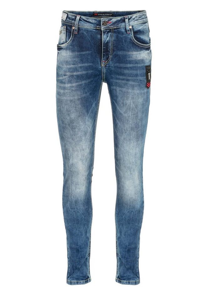 Cipo & Baxx Slim-fit-Jeans mit modischen Kontrastnähten in Slim Fit von Cipo & Baxx